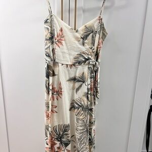 MANGO beige midi dress size XS